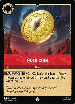 Gold Coin (133/204) [Azurite Sea] Cold Foil - Deck Out Gaming