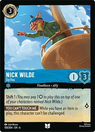 Nick Wilde - Sly Fox (150/204) [Azurite Sea] - Deck Out Gaming