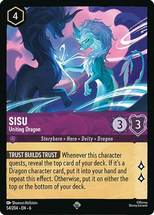 Sisu - Uniting Dragon (54/204) [Azurite Sea] Cold Foil - Deck Out Gaming