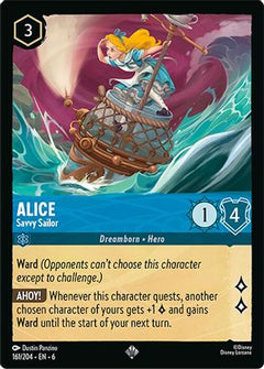 Alice - Savvy Sailor (161/204) [Azurite Sea] Cold Foil - Deck Out Gaming