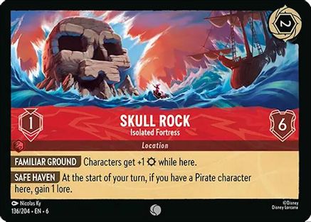 Skull Rock - Isolated Fortress (136/204) [Azurite Sea] Cold Foil - Deck Out Gaming