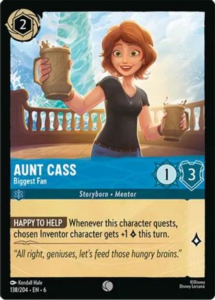 Aunt Cass - Biggest Fan (138/204) [Azurite Sea] Cold Foil - Deck Out Gaming