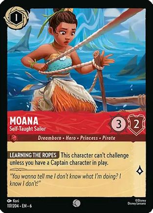 Moana - Self-Taught Sailor (117/204) [Azurite Sea] Cold Foil - Deck Out Gaming