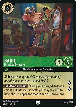 Basil - Disguised Detective (91/204) [Azurite Sea] - Deck Out Gaming
