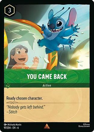 You Came Back (97/204) [Azurite Sea] Cold Foil - Deck Out Gaming