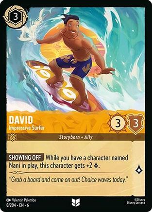 David - Impressive Surfer (8/204) [Azurite Sea] - Deck Out Gaming