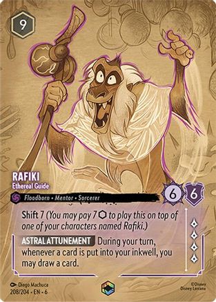 Rafiki - Ethereal Guide (Enchanted) (208/204) [Azurite Sea] Holofoil - Deck Out Gaming