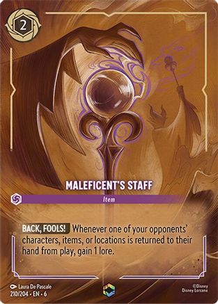 Maleficent's Staff (Enchanted) (210/204) [Azurite Sea] Holofoil - Deck Out Gaming