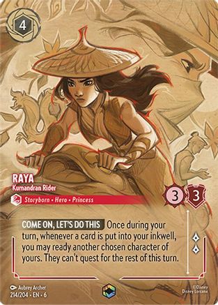 Raya - Kumandran Rider (Enchanted) (214/204) [Azurite Sea] Holofoil - Deck Out Gaming