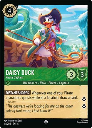 Daisy Duck - Pirate Captain (81/204) [Azurite Sea] - Deck Out Gaming