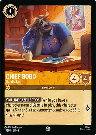 Chief Bogo - Gazelle Fan (11/204) [Azurite Sea] - Deck Out Gaming