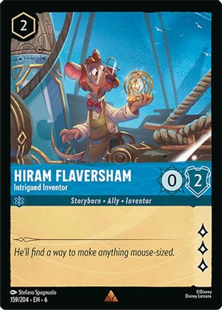 Hiram Flaversham - Intrigued Inventor (159/204) [Azurite Sea] Cold Foil - Deck Out Gaming
