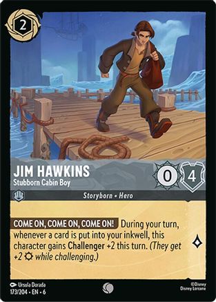Jim Hawkins - Stubborn Cabin Boy (173/204) [Azurite Sea] Cold Foil - Deck Out Gaming