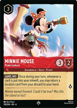 Minnie Mouse - Pirate Lookout (120/204) [Azurite Sea] - Deck Out Gaming