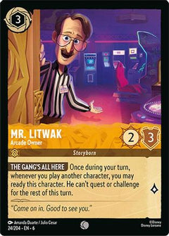 Mr. Litwak - Arcade Owner (24/204) [Azurite Sea] Cold Foil - Deck Out Gaming