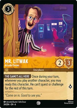 Mr. Litwak - Arcade Owner (24/204) [Azurite Sea] - Deck Out Gaming