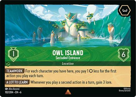 Owl Island - Secluded Entrance (102/204) [Azurite Sea] Cold Foil - Deck Out Gaming