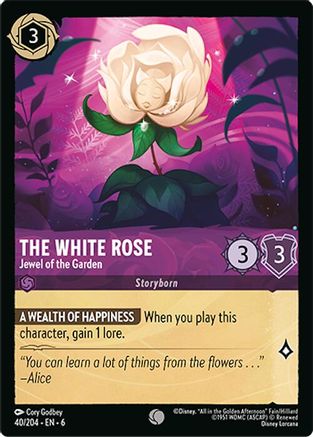 The White Rose - Jewel of the Garden (40/204) [Azurite Sea] Cold Foil - Deck Out Gaming