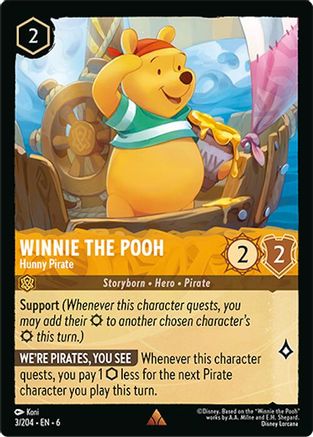 Winnie the Pooh - Hunny Pirate (3/204) [Azurite Sea] - Deck Out Gaming