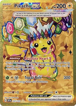 Pikachu ex - 247/191 (247) [SV08: Surging Sparks] Holofoil - Deck Out Gaming