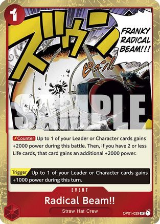 Radical Beam!! (Jolly Roger Foil) (OP01-029) [Premium Booster -The Best-] Foil - Deck Out Gaming