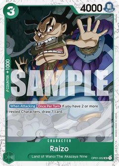Raizo (Jolly Roger Foil) (OP01-052) [Premium Booster -The Best-] Foil - Deck Out Gaming