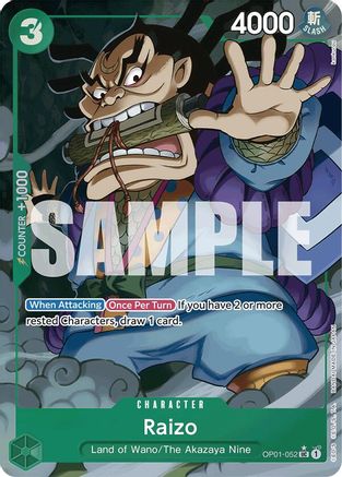 Raizo (Full Art) (OP01-052) [Premium Booster -The Best-] Foil - Deck Out Gaming