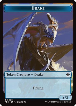 Drake // Goblin Doubled-Sided Token (8) [Foundations] - Deck Out Gaming