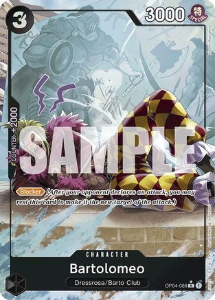 Bartolomeo (OP04-089) (Full Art) (OP04-089) [Premium Booster -The Best-] Foil - Deck Out Gaming