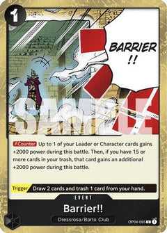 Barrier!! (Jolly Roger Foil) (OP04-095) [Premium Booster -The Best-] Foil - Deck Out Gaming