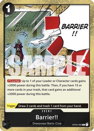 Barrier!! (Jolly Roger Foil) (OP04-095) [Premium Booster -The Best-] Foil - Deck Out Gaming