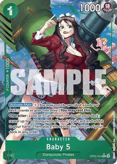 Baby 5 (OP05-034) (Alternate Art) (OP05-034) [Premium Booster -The Best-] Foil - Deck Out Gaming