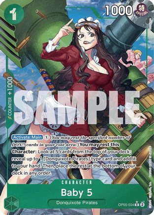 Baby 5 (OP05-034) (Alternate Art) (OP05-034) [Premium Booster -The Best-] Foil - Deck Out Gaming