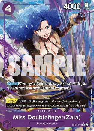 Miss Doublefinger(Zala) (Full Art) (OP05-073) [Premium Booster -The Best-] Foil - Deck Out Gaming