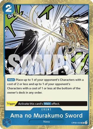 Ama no Murakumo Sword (Jolly Roger Foil) (OP06-056) [Premium Booster -The Best-] Foil - Deck Out Gaming