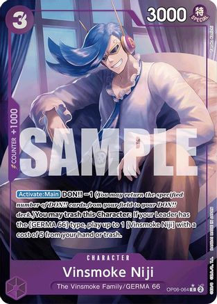 Vinsmoke Niji (OP06-064) (Full Art) (OP06-064) [Premium Booster -The Best-] Foil - Deck Out Gaming