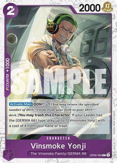 Vinsmoke Yonji (OP06-066) (Jolly Roger Foil) (OP06-066) [Premium Booster -The Best-] Foil - Deck Out Gaming