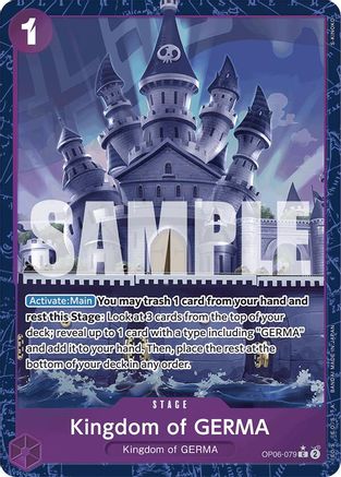 Kingdom of GERMA (Alternate Art) (OP06-079) [Premium Booster -The Best-] Foil - Deck Out Gaming
