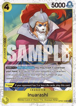 Inuarashi (Jolly Roger Foil) (OP06-100) [Premium Booster -The Best-] Foil - Deck Out Gaming