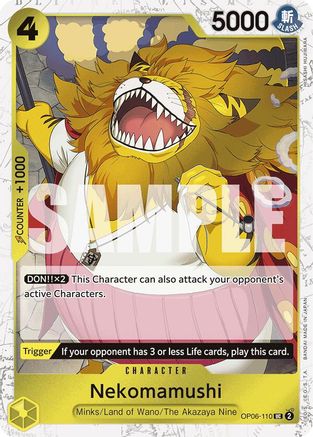 Nekomamushi (Jolly Roger Foil) (OP06-110) [Premium Booster -The Best-] Foil - Deck Out Gaming
