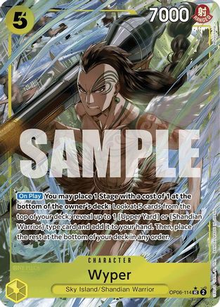 Wyper (Full Art) (OP06-114) [Premium Booster -The Best-] Foil - Deck Out Gaming