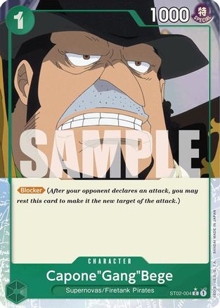 Capone"Gang"Bege (ST02-004) (Full Art) (ST02-004) [Premium Booster -The Best-] Foil - Deck Out Gaming