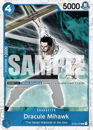 Dracule Mihawk (ST03-005) (Jolly Roger Foil) (ST03-005) [Premium Booster -The Best-] Foil - Deck Out Gaming