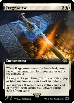 Forge Anew (Extended Art) (Surge Foil) (760) [The Lord of the Rings: Tales of Middle-earth] foil - Deck Out Gaming