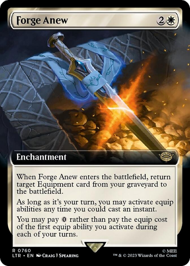 Forge Anew (Extended Art) (Surge Foil) (760) [The Lord of the Rings: Tales of Middle-earth] foil - Deck Out Gaming