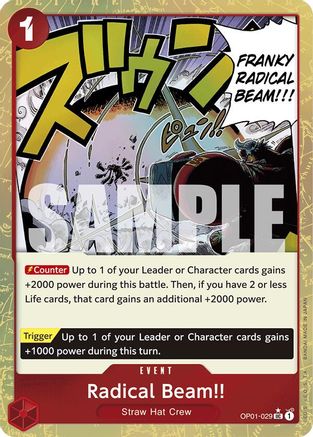 Radical Beam!! (Textured Foil) (OP01-029) [Premium Booster -The Best-] Foil - Deck Out Gaming