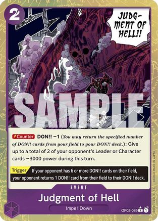 Judgment of Hell (Textured Foil) (OP02-089) [Premium Booster -The Best-] Foil - Deck Out Gaming