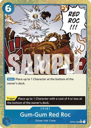 Gum-Gum Red Roc (Textured Foil) (OP04-056) [Premium Booster -The Best-] Foil - Deck Out Gaming