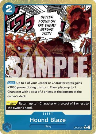 Hound Blaze (Textured Foil) (OP05-057) [Premium Booster -The Best-] Foil - Deck Out Gaming