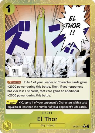 El Thor (Textured Foil) (OP05-114) [Premium Booster -The Best-] Foil - Deck Out Gaming